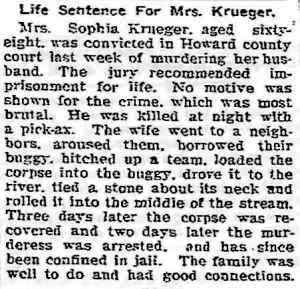 Gustave Kreuger Murder Emmetsburg Democrat Wednesday Oct. 28, 1903